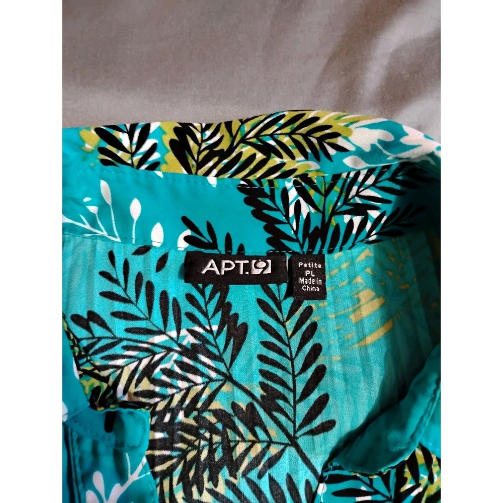 APT 9 Plants Button Up Shirt Size Large - Picture 7 of 9